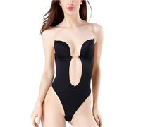 QHQQXN Shapewear for Women Tummy Control Backless Body Shaper Fajas Plunge Invishaper Low Back Thong Bodysuits Daily Use