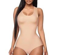 QHQQXN Shapewear for Women Tummy Control Body Shaper Seamless Waist Trainer Bodysuit Tops