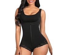 QHQQXN Shapewear for Women Tummy Control Girdles Butt Lifter Zipper Bodysuit Slimmer Body Shaper