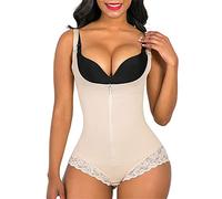 QHQQXN Shapewear for Women Tummy Control Girdles Butt Lifter Zipper Bodysuit Slimmer Body Shaper