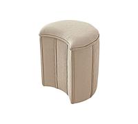 QHQQXN Soft Upholstered Foot Stool - Versatile for Living Room Entryway Shoe Seat Makeup Stool Stylish Crescent Side Table Comfort & Style Combined