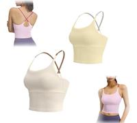 QHQQXN Sports Bra Criss Cross Tank Criss Cross Back Sports Bra Plain Workout Tank Top for Gym