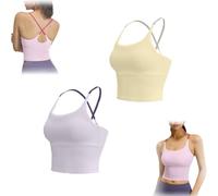 QHQQXN Sports Bra Criss Cross Tank Criss Cross Back Sports Bra Plain Workout Tank Top for Gym