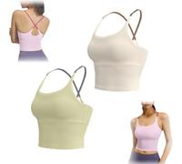 QHQQXN Sports Bra Criss Cross Tank Criss Cross Back Sports Bra Plain Workout Tank Top for Gym