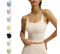 QHQQXN Sports Bra Criss Cross Tank Criss Cross Back Sports Bra Plain Workout Tank Top for Gym