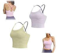 QHQQXN Sports Bra Criss Cross Tank Criss Cross Back Sports Bra Plain Workout Tank Top for Gym