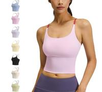 QHQQXN Sports Bra Criss Cross Tank Criss Cross Back Sports Bra Plain Workout Tank Top for Gym