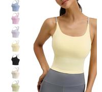 QHQQXN Sports Bra Criss Cross Tank Criss Cross Back Sports Bra Plain Workout Tank Top for Gym