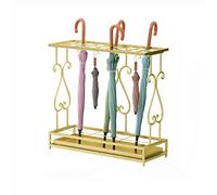 QHQQXN Umbrella Stand Rack Umbrella Stand Hotel Multifunctional Business Umbrella Drain Stand/Gold/63 * 24 * 60Cm