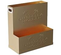 QHQQXN Umbrella Stand Racks Brown Gold Large-Capacity Commercial Metal Umbrella Holder Suitable For Hotels Banks Supermarkets and Schools