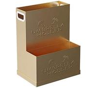 QHQQXN Umbrella Stand Racks Brown Gold Large-Capacity Commercial Metal Umbrella Holder Suitable For Hotels Banks Supermarkets and Schools