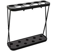 QHQQXN Umbrella Stand Racks Metal Small Black and White Gold Umbrella Holder For Household Commercial Use with Hook and Drip Tray