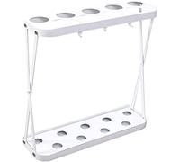 QHQQXN Umbrella Stand Racks Metal Small Black and White Gold Umbrella Holder For Household Commercial Use with Hook and Drip Tray