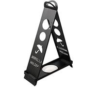 QHQQXN Umbrella Stand Racks Metal Small Black and White Gold Umbrella Holder For Household Commercial Use with Hook and Drip Tray