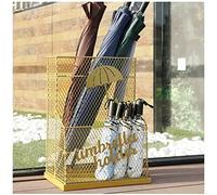 QHQQXN Umbrella Stand Umbrella Stand Gold Hollowout Waterproof and Rust-Proof Umbrella Bucket Can 25-28 Long and Short Umbrellas/a/35 * 24 * 46Cm