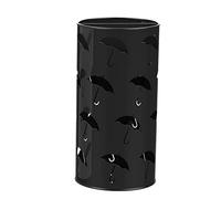 QHQQXN Umbrella Stands Metal Holder Indoor Umbrella Rack Storage Round Hollow-out Walking Stick Stand for Indoor Outdoor Hallway Foyer 25X50Cm/Black