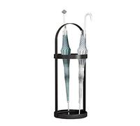 QHQQXN Umbrella Stands Metal Rack Home Umbrella Holder Walking Stick Holder Storage with Water Tray for Indoor Outdoor Hallway 25X70Cm/Golden (Black)