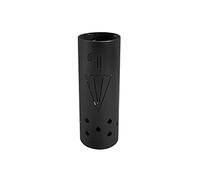 QHQQXN Umbrella Stands Metal Round Umbrella Holder Rack with Hooks Drip Tray Openwork Umbrella Storage for Hallway Foyer/Black