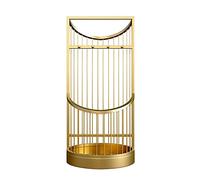 QHQQXN Umbrella Stands Metal Umbrella Holder Rack AStyle Round Hallway Umbrella Rack Classified Storage with Drip Tray Home Decoration/Golden