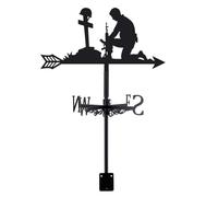QHQQXN Veleta con patrón de Flecha, Veleta de Metal Negro, Veleta de Animales, Adorno de jardín, jardín de Granja, Patio al Aire Libre, cobertizo de Techo, decoración de Paddock