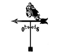 QHQQXN Veleta de Granja Retro Veleta Indicador de Dirección del Viento Adorno, Estaca de Jardín Veleta Meteorológica Herramienta de Medición Profesional Jardín Patio Fácil Uso - Motocicleta