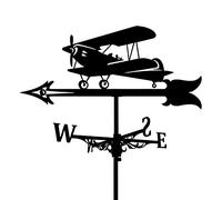 QHQQXN Veleta de Metal con Adorno de Motocicleta de avión, Veleta de jardín, Paleta de Viento de Acero Inoxidable, indicador de dirección del Viento, Techo de jardín