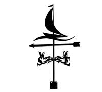 QHQQXN Veleta de Metal de Acero Inoxidable, velero, Pescador, Bruja, Cazador de águila, Escena de Granja Retro, Veleta de jardín, indicador Decorativo de dirección del Viento para casa, Garaje,