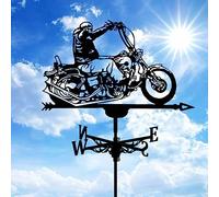 QHQQXN Veleta de Metal, Veleta de Acero Inoxidable para velero, Techo de Hierro al Aire Libre, jardín, decoración de Patio al Aire Libre, helicóptero Personalizado, Vela, Perro, Motocicleta, Veleta