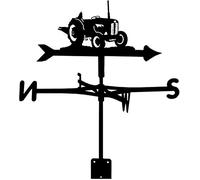 QHQQXN Veleta de Viento Estaca de jardín Adorno de Tractor de Acero Inoxidable Veleta de Metal Indicador de dirección del Viento Veleta Herramienta de medición Montaje en Techo de Patio Uso fácil,D