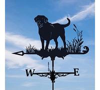 QHQQXN Veleta Decorativa De Granja para Montaje En Techo, Indicador De Dirección del Viento De Veleta para El Hogar De Acero Inoxidable para Granja, Herramientas De Medición De Techos De Patio - Perro