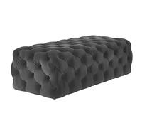 QHQQXN Velvet Foot Rest Stool for Bedroom - Luxurious Jumbo End of Bed Shoe nizer Dark Gray 80x45x40cm (31x18x16in) Multifunctional Home Decor