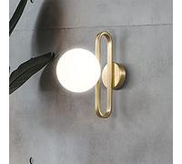 QHQQXN Wall Lamp,Glass Ball Bedside Fashion Retro Brass Molecule Design Kitchen Foyer Study Decorative Led Indoor Lighting,Chandelier
