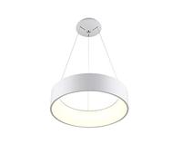 QHQQXN White LED Acrylic Chandelier,Luxury Modern Round Ring Ceiling Lights Fixtures Classic Industrial Pendant Lighting For Living Room Dining Room Bedroom-Warm Light 60cm