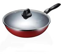 QHQQXN Wok - Nonstick Wok Pan Forged Aluminum Stir Fry Pan with Scratch Resistant Coating from Dishwasher Safe-32cm(32cm)