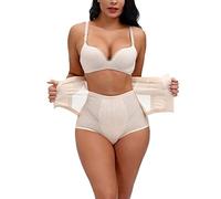 QHQQXN Women Shapewear Shorts Slimming Body Shaper High-Waist Abdomen Pants Underwear Brief,Beige-1X