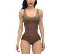 QHQQXN Women's Shapewear Bodysuit Sculpting Tummy Control Thong Body for Women Seamless Plus Size Butt Lifting Shaper