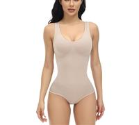 QHQQXN Women's Shapewear Bodysuit Sculpting Tummy Control Thong Body for Women Seamless Plus Size Butt Lifting Shaper