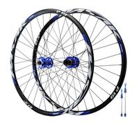 QHYRZE 26" 27,5" 29" Juego De Ruedas Bicicleta De Montaña Freno De Disco Rueda MTB Ultraligeras Llanta De Aleación De Aluminio 32H Delantera 100mm Trasera 135mm QR, para Cassette 7-12s(Blauw,26'')
