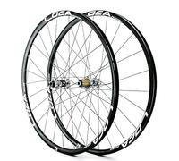 QHYRZE 700C Juego De Ruedas Bicicleta De Carretera Gravel Llanta 24H Freno De Disco Rueda Eje Pasante Delantera 100mm Trasera 142mm Buje Recto 360 Clics, para Cassette 7-12s(700c Titanium)