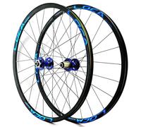 QHYRZE 700C Juego De Ruedas para Bicicleta De Carretera Gravel Desmontaje Rápido Rueda con Freno De Disco Delantera 9 * 100mm Trasera 10 * 135mm Llanta 24H 120 Clics, para Cassette 7-12s(700c Blue)