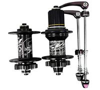 QHYRZE Bicycle Hubs MTB Disc Brake Hub 24 28 32 H 5 Rodamientos Sellados Liberación Rápida Front 100mm Rear 135mm MTB Hub Hubs for 7 8 9 10 11 12 Velocidades(Black 32H)