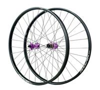 QHYRZE Boost Juego De Ruedas Bicicleta De Montaña 26/27,5/29'' Eje Pasante Delantera 15x110mm Trasera 12x148mm Rueda MTB 28H Llanta Center Lock Freno De Disco, para Cassette De 7-12s(Purple,29'')