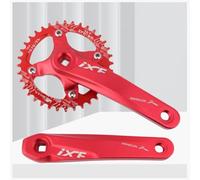QHYRZE Juego De Bielas Cónicas Cuadradas For Bicicleta De Montaña MTB Juego De Brazo De Manivela Aleación De Aluminio 32T/34T/36T/38T Plato 8-11 Velocidad Única(Rot,38T)
