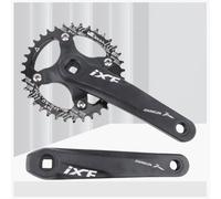 QHYRZE Juego De Bielas Cónicas Cuadradas For Bicicleta De Montaña MTB Juego De Brazo De Manivela Aleación De Aluminio 32T/34T/36T/38T Plato 8-11 Velocidad Única(Black,36T)