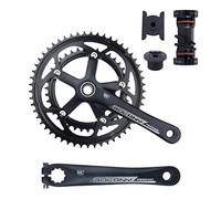 QHYRZE Juego De Bielas De Bicicleta De Carretera 130BCD Hollow Integrated 39-53T Juego De Bielas De Doble Cadena 170mm 8/9 Velocidades Juego De Bielas De Aleación De Aluminio con BB