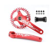 QHYRZE Juego De Bielas De Bicicleta De Montaña 170mm MTB Juego De Brazo De Manivela Aleación De Aluminio Plato Único 32T 34T 36T 38T(Rot,32T)