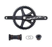 QHYRZE Juego De Bielas De Bicicleta De Pista 165mm Juego De Bielas De Bicicleta De Piñón Fijo Integrado Hueco 48T Plato Único 10/11 Velocidad, con BB