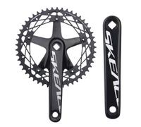 QHYRZE Juego De Bielas De Bicicleta De Pista De Piñón Fijo 165mm Juego De Bielas De Carreras De Cinta Cuadrada 48T 49T Solo Plato Dientes Extra Grandes 10/11 Velocidad(Black,49T)