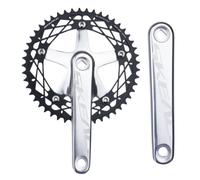QHYRZE Juego De Bielas De Bicicleta De Pista De Piñón Fijo 165mm Juego De Bielas De Carreras De Cinta Cuadrada 48T 49T Solo Plato Dientes Extra Grandes 10/11 Velocidad(Silver,49T)