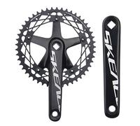 QHYRZE Juego De Bielas De Bicicleta De Pista De Piñón Fijo 165mm Juego De Bielas De Carreras De Cinta Cuadrada 48T 49T Solo Plato 10/11 Velocidad Dientes Extra Grandes(Black,49T)